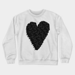 Black Rose Heart Crewneck Sweatshirt